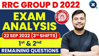 🔥 Railway Group D Exam Analysis (22 September 2022) | All Shifts | Maths Questions (All Shifts)