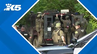 Thurston County deputies search for armed suspect