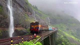 INDIAN RAILWAYS 12126 PUNE MUMBAI PRAGATI EXPRESS AT VIADUCT 6 AT BHOR GHAT #train