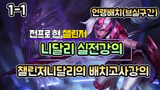 【블루리쉬】전프로가해주는 브실골구간 니달리정글플레이강의