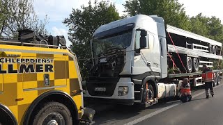 28.04.2020 - LKW Unfall auf der A2 bei Bergkamen