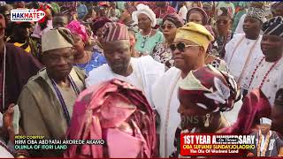 ROYAL DANCE AT 1ST YEAR ANNIVERSARY OF OBA SUNDAY JOLAOSHO OLU OF WASINMI