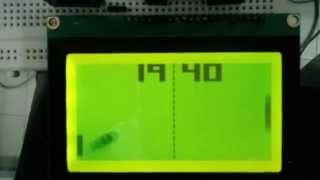 Pong clock - JHD12864E 128x64 Graphics LCD (GLCD) and PIC18F4550