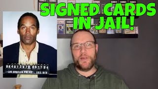 OJ Simpson signed sports cards IN JAIL in 1994!