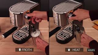 Krups Espresseria Divine: How to make your cappuccino and hot chocolate?