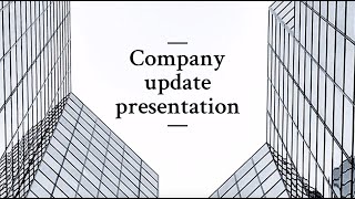 Company Update Video Template (Editable)
