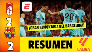 ¡FINAL POLÉMICO! Barcelona RESCATÓ el empate 2-2 ante Granada con GOL de Sergi Roberto | La Liga