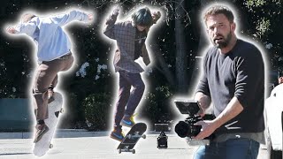 Ben Affleck Films Skateboard Video For Daughter Seraphina And Her Buddies