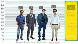 Bollywood Actors Height Comparison | Amir to Amitab with music