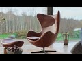 introducing the fritz hansen egg chair 150th anniversary edition in chestnut leather