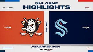 NHL Highlights | Ducks vs. Kraken - January 28, 2025