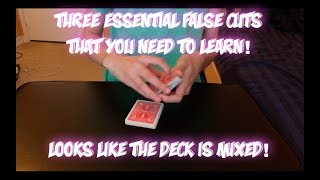 3 Essential False Cuts For Any Magician! Sleight Of Hand Tutorial!