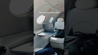 Welcome to our private jet guest who has had a really long day! #businessman #privatejet #GlobeAir