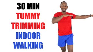 TUMMY TRIMMING WALK AT HOME WORKOUT/ 30 Min Indoor Walking🔥280 Calories🔥