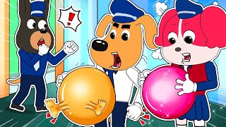 Labrador and Papillon Both Pregnant | What Happens? Labrador Police Cartoon