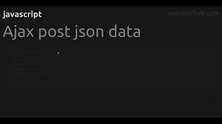 Ajax post json data