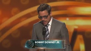 Robert Downey Jr at People's Choice Award Winning Best Actor Award.