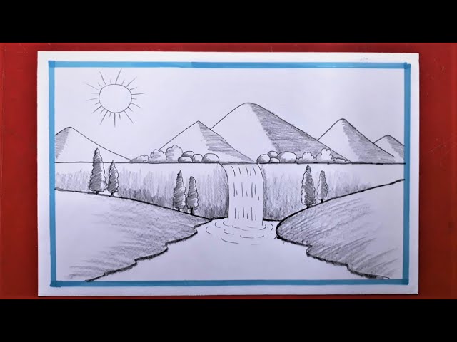 How To Draw Scenery With Pencil Step By Step Easy Infoupdate Org