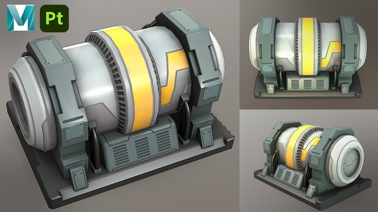 Stylized Sci Fi Prop Autodesk Maya 2022 Substance 3d Painter Youtube