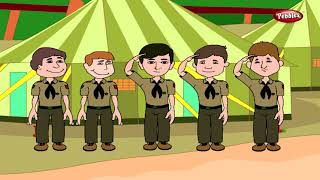 Five Little Soldiers in Hindi | Nursery Rhymes in Hindi | हिंदी कविता | Nursery Rhymes with Lyrics