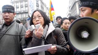 Tienchi Liao Speech at 3/10 Tibetan Demonstration in Brussels 2012