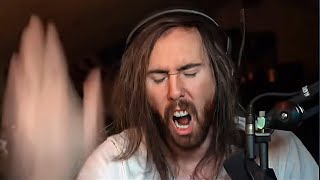 Asmongold slams his desk in celebration of overwatch 2 amazing gameplay