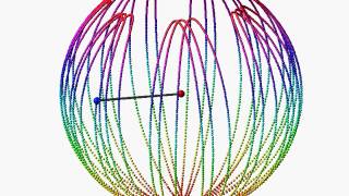 3D simple pendulum #5 (bird's eye view) / simulation