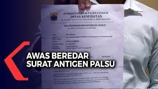 Awas Beredar Surat Antigen Palsu