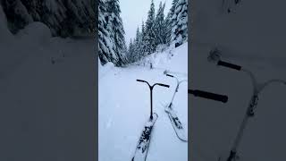 Snow scooter vs 50cm snow ❄️ #snowscoot #skiing #snowfall #powder #snowfun #snowing