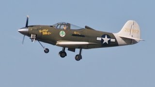 FORCED LANDING - RC BELL P-63 KINGCOBRA AT BARKSTON WARBIRDS - 2014