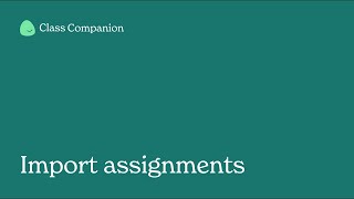 Import Assignments