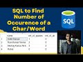 SQL to Count Occurrence of a Character/Word in a String