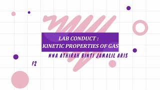 Physics(EFT 1103) Lab Conduct:Kinetic Properties Of Gas