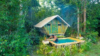 COMPLETE Build The Most Beautiful Jungle Bamboo Villa with Swimming Pool Bamboo by Ancient Skills