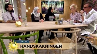 Debatt om handskakning - "Inte Sveriges största problem" - Nyhetsmorgon (TV4)