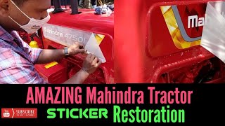 Tractor Restoration | Mahindra 475 Di Bhoomiputra | Agriculture Machine Painti Sticker Modifications