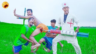 Top Funniest New Comedy Video 2023 Doctor Funny Injection Wala Comedy Video Ep-125 By Family Fun Tv