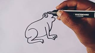 Frog drawing / How to draw a Frog drawing easy step by step / Frog number drawing