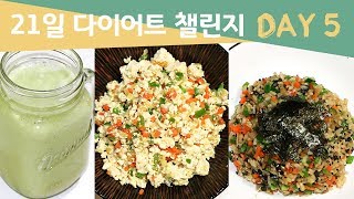 [DAY5] Easy Vegan Recipes for Weight Loss_Wasabi Kimbap, Scrambled Tofu Rice Bowl, Avocado smoothie