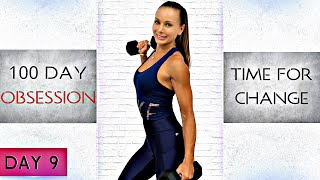 45 MINUTE WEIGHT TRAINING WORKOUT // full body challenge | 100 DAY OBSESSION Day 9
