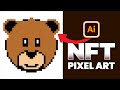 Illustrator Tutorial: How to make NFT pixel art in adobe illustrator