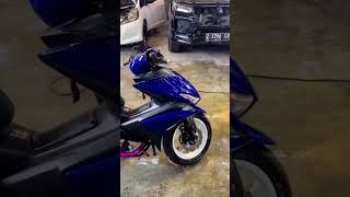 repaint yamaha aerox 155 blue candy