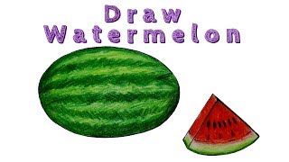 How to Draw Watermelon Step by Step (Very Easy)
