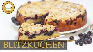 Schneller BLAUBEER-STREUSELKUCHEN - Blitzkuchen