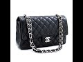 CHANEL 2.55 Double Flap Medium Silver Chain Shoulder Bag Black d52