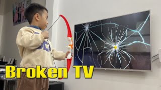 Angry son smashed TV |  Dad fixed broken TV |  Broken TV | TV Broken.