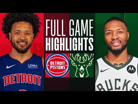 Milwaukee Bucks VS Detroit Pistons Game Highlights | December 16, 2023 ...