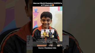 How our World Champion GUKESH was making in age of 11 years old 😍#chess #gukesh #trending #shorts