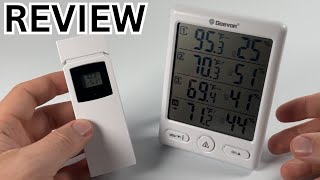 Geevon Indoor Outdoor Thermometer Wireless Review \u0026 Demo