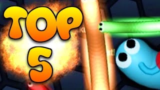 TOP 5 NEAR DEATHS - Slither.io Gameplay (EPIC SLITHER.IO FUNNY MOMENTS)